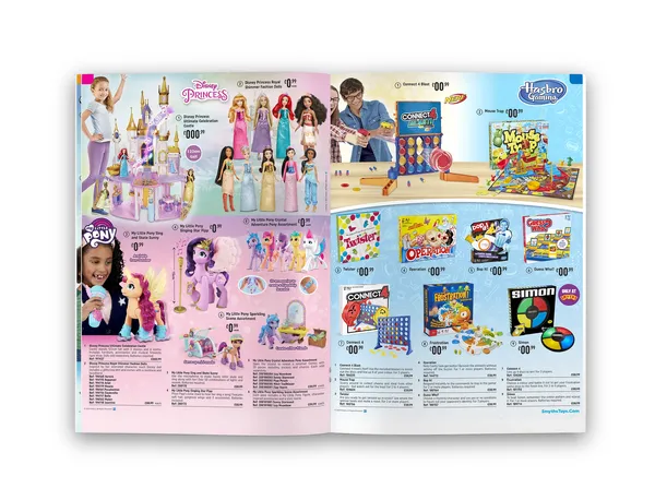 Hasbro brand pages for the Smyths Toys catalogue