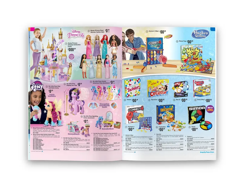 Hasbro brand pages for the Smyths Toys catalogue