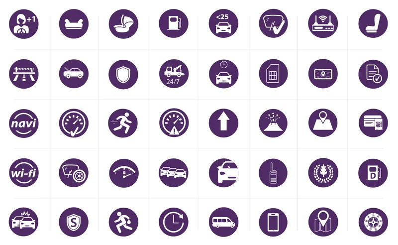 Iconography designed for Firefly, a Hertz subsidiary